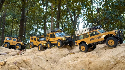 1/24 Scale RC Car 4WD 2.4G Authorized by Range Rover Camel Trophy Edition Rock Crawler Off-Road Climbing Truck Vehicles LED Lights