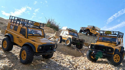 1/24 Scale RC Car 4WD 2.4G Authorized by Range Rover Camel Trophy Edition Rock Crawler Off-Road Climbing Truck Vehicles LED Lights