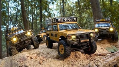 1/24 Scale RC Car 4WD 2.4G Authorized by Range Rover Camel Trophy Edition Rock Crawler Off-Road Climbing Truck Vehicles LED Lights