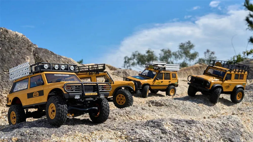 1/24 Scale RC Car 4WD 2.4G Authorized by Range Rover Camel Trophy Edition Rock Crawler Off-Road Climbing Truck Vehicles LED Lights
