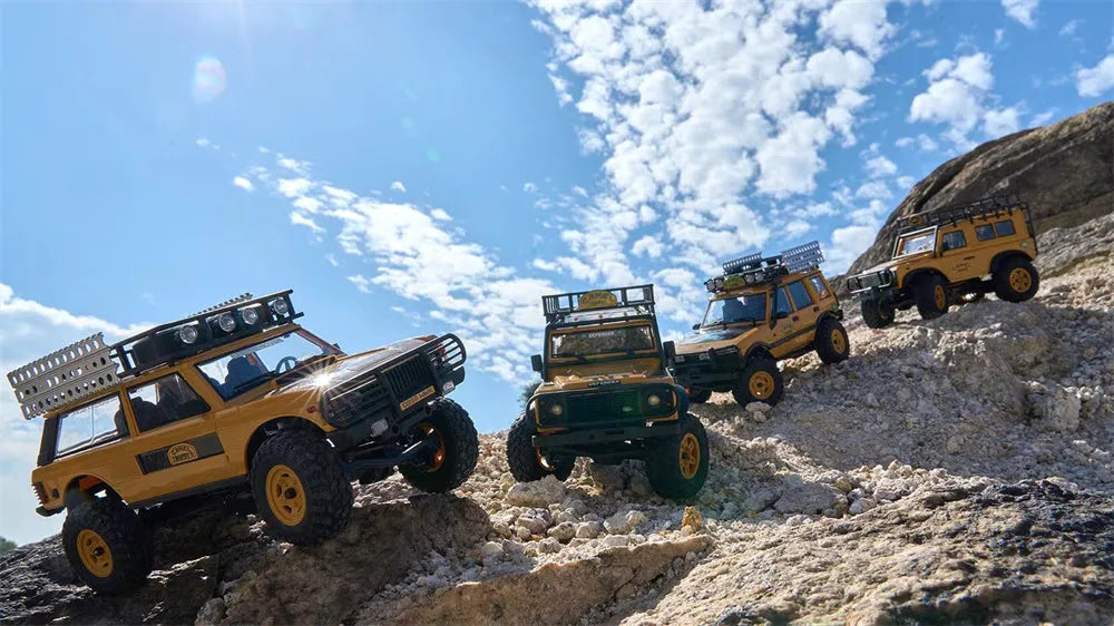 1/24 Scale RC Car 4WD 2.4G Authorized by Range Rover Camel Trophy Edition Rock Crawler Off-Road Climbing Truck Vehicles LED Lights