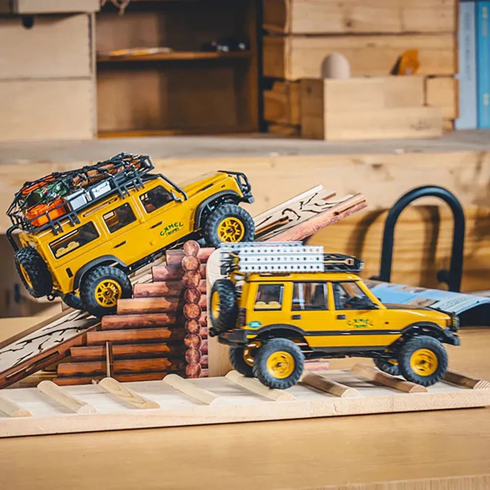 1/24 Scale RC Car 4WD 2.4G Authorized by Range Rover Camel Trophy Edition Rock Crawler Off-Road Climbing Truck Vehicles LED Lights