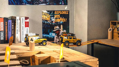 1/24 Scale RC Car 4WD 2.4G Authorized by Range Rover Camel Trophy Edition Rock Crawler Off-Road Climbing Truck Vehicles LED Lights