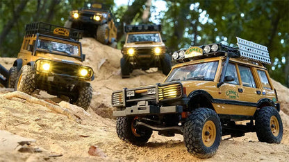 1/24 Scale RC Car 4WD 2.4G Authorized by Range Rover Camel Trophy Edition Rock Crawler Off-Road Climbing Truck Vehicles LED Lights