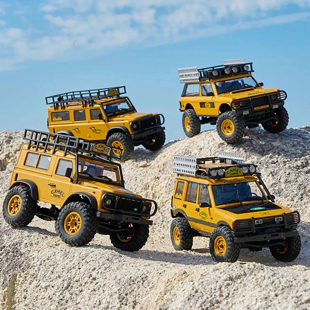 1/24 Scale RC Car 4WD 2.4G Authorized by Range Rover Camel Trophy Edition Rock Crawler Off-Road Climbing Truck Vehicles LED Lights