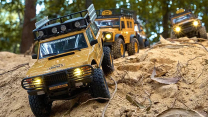 1/24 Scale RC Car 4WD 2.4G Authorized by Range Rover Camel Trophy Edition Rock Crawler Off-Road Climbing Truck Vehicles LED Lights