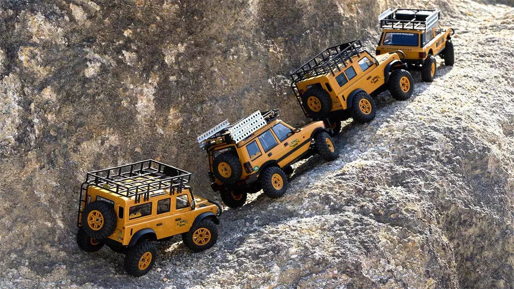 1/24 Scale RC Car 4WD 2.4G Authorized by Range Rover Camel Trophy Edition Rock Crawler Off-Road Climbing Truck Vehicles LED Lights