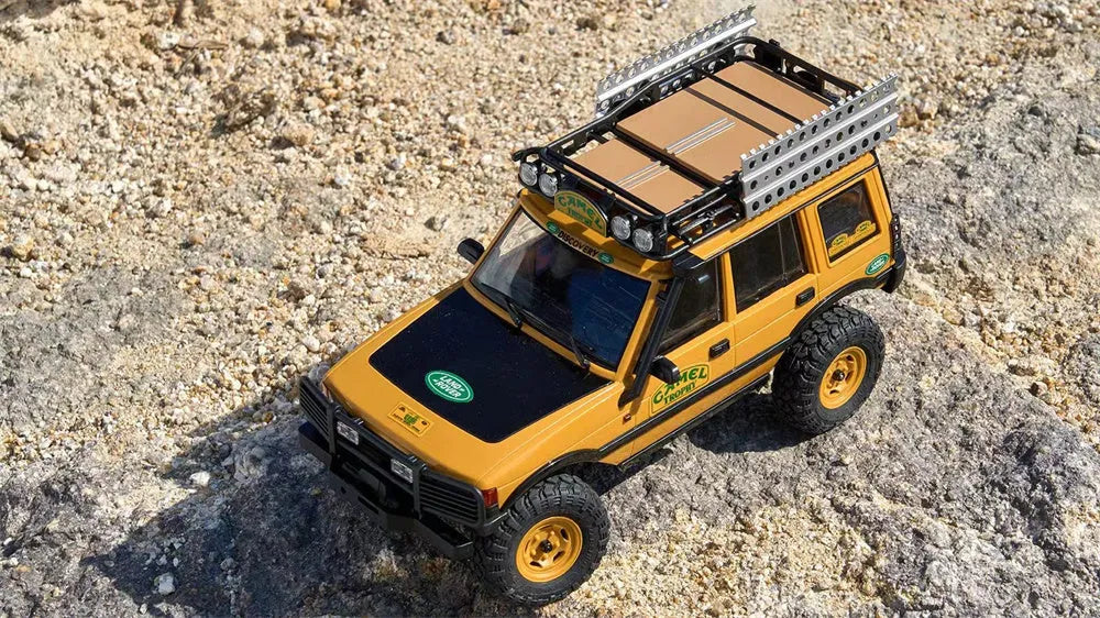 1/24 Scale RC Car 4WD 2.4G Authorized by Range Rover Camel Trophy Edition Rock Crawler Off-Road Climbing Truck Vehicles LED Lights
