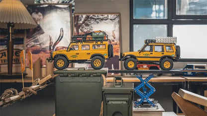 1/24 Scale RC Car 4WD 2.4G Authorized by Range Rover Camel Trophy Edition Rock Crawler Off-Road Climbing Truck Vehicles LED Lights