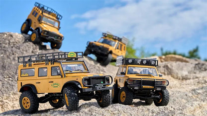 1/24 Scale RC Car 4WD 2.4G Authorized by Range Rover Camel Trophy Edition Rock Crawler Off-Road Climbing Truck Vehicles LED Lights