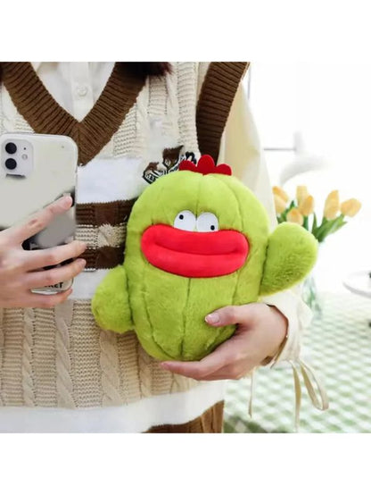 Funny Face Cucumber Plush Toy – Soft, Adorable & Huggable Gift for Kids & Adults 7 inch - MS13567.