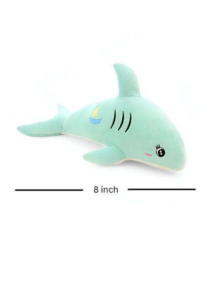 GreenShark – Green Shark Plush Doll, Soft & Cuddly Hugging Pillow, Fish Toy For Kids 8 inch - MS9597.