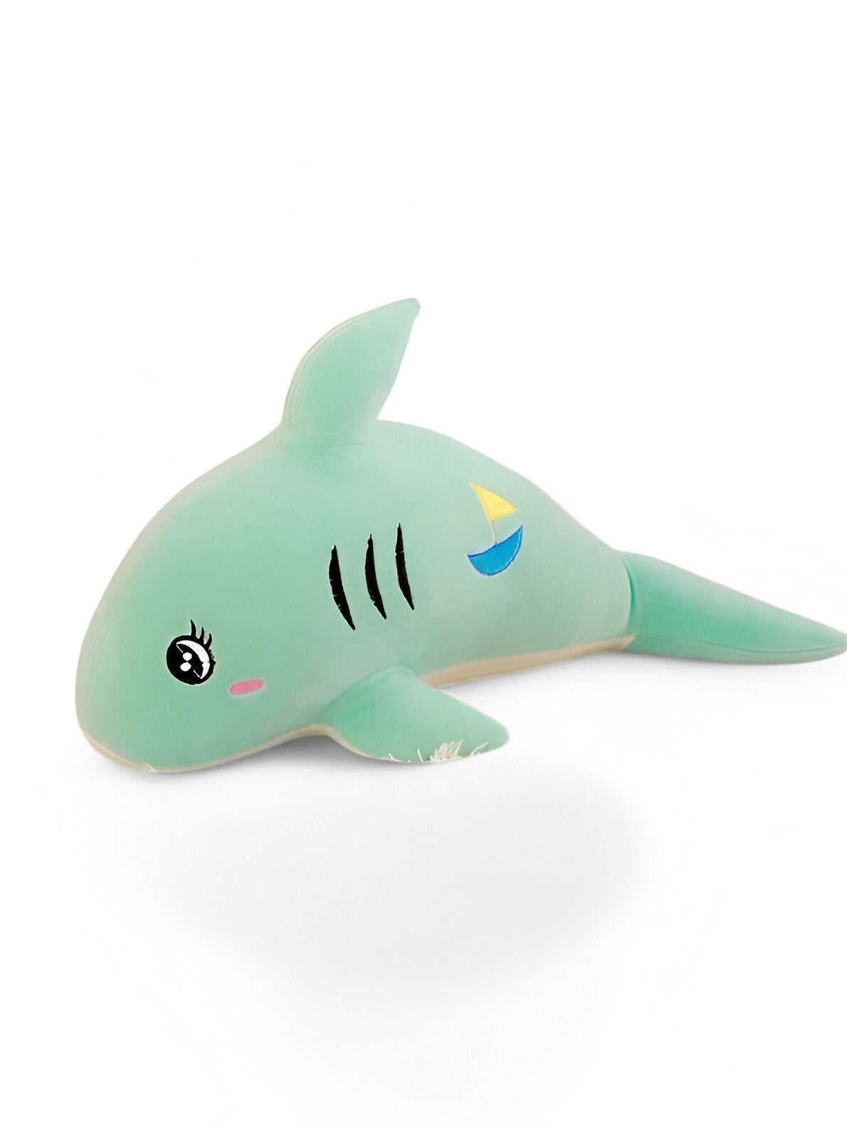 GreenShark – Green Shark Plush Doll, Soft & Cuddly Hugging Pillow, Fish Toy For Kids 8 inch - MS9597.