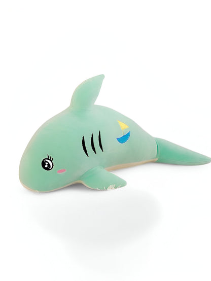 GreenShark – Green Shark Plush Doll, Soft & Cuddly Hugging Pillow, Fish Toy For Kids 8 inch - MS9597.