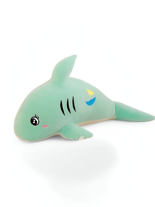 GreenShark – Green Shark Plush Doll, Soft & Cuddly Hugging Pillow, Fish Toy For Kids 8 inch - MS9597.