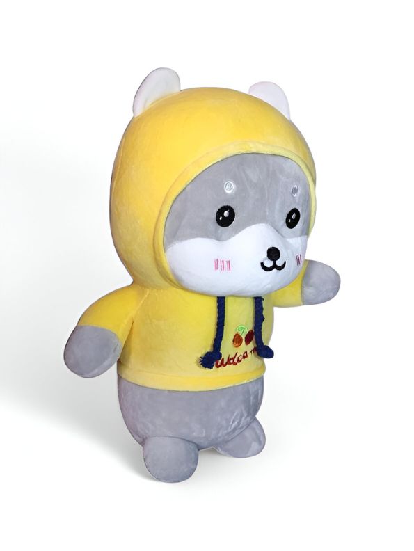 Yellow - Husky Plush Soft Toy – Cute Stuffed Dog Doll for Babies & Kids | Soft & Cuddly Toy for Boys & Girls 8 inch - MS9587.