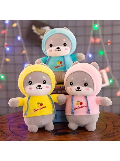 Pink - Husky Plush Soft Toy – Cute Stuffed Dog Doll for Babies & Kids | Soft & Cuddly Toy for Boys & Girls 8 inch - MS9587.