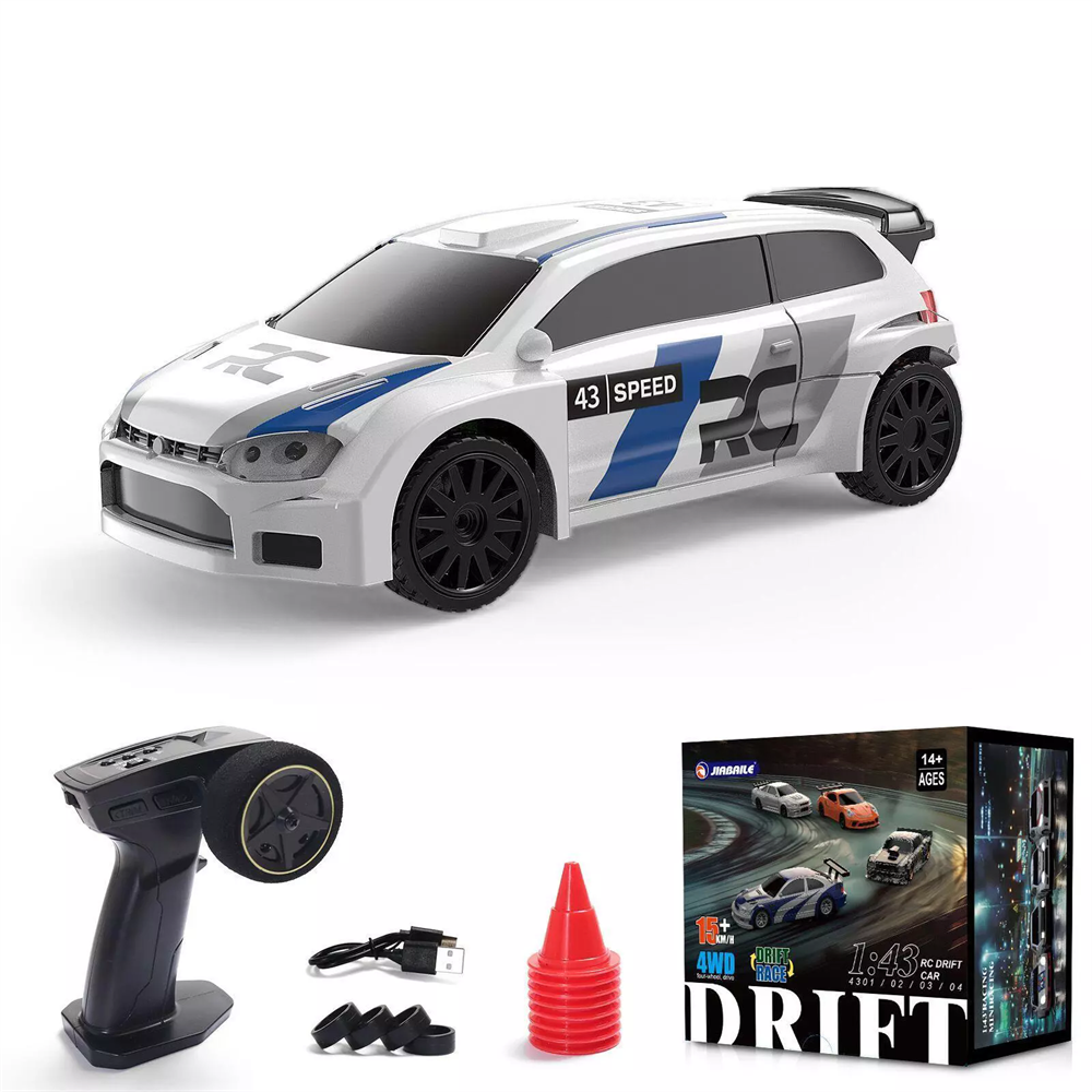 1/43 Mini 4WD Drift RC Cars - LED, Gyro (Optional), RTR