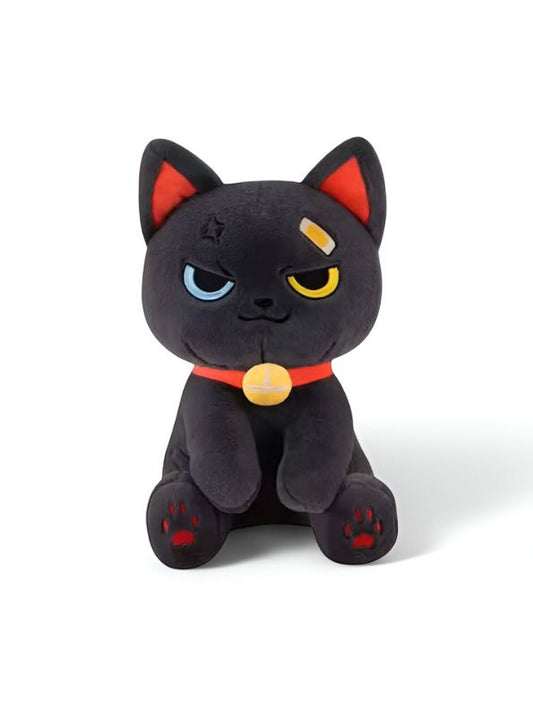 Grey - KawaiiCat Plush Doll – Soft Stuffed Animal Toy & Cute Home Decoration 8 inch - MS14523.
