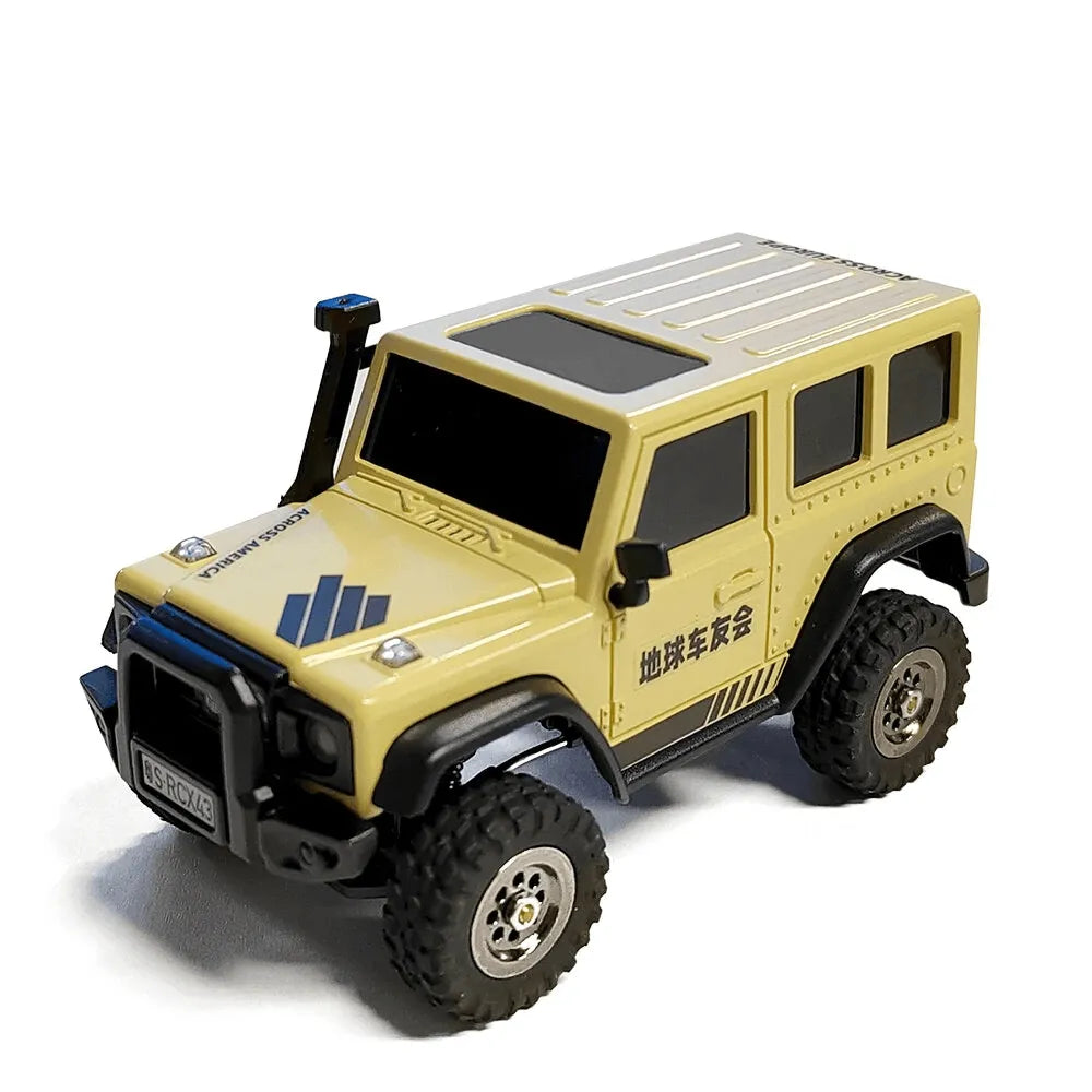 LDARC X43 Mini Rock Crawler - 1/43 Scale Full-Time 4WD RC Car, RTR Desktop Off-Roader