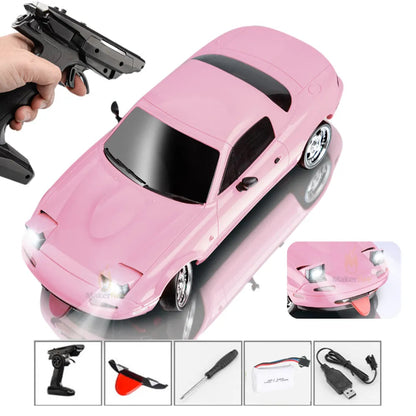 2025 RC Drift Car RTR RWD Gyro  1/18 Mazda with 1500mAh Battery LED Lights Alloy Body