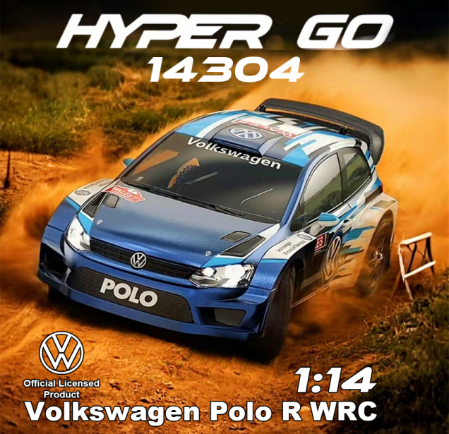 1/14 VW Polo R WRC Brushless RC Rally Car - 63km/h, RTR, Licensed