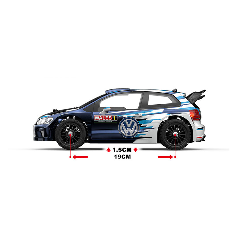 1/14 VW Polo R WRC Brushless RC Rally Car - 63km/h, RTR, Licensed
