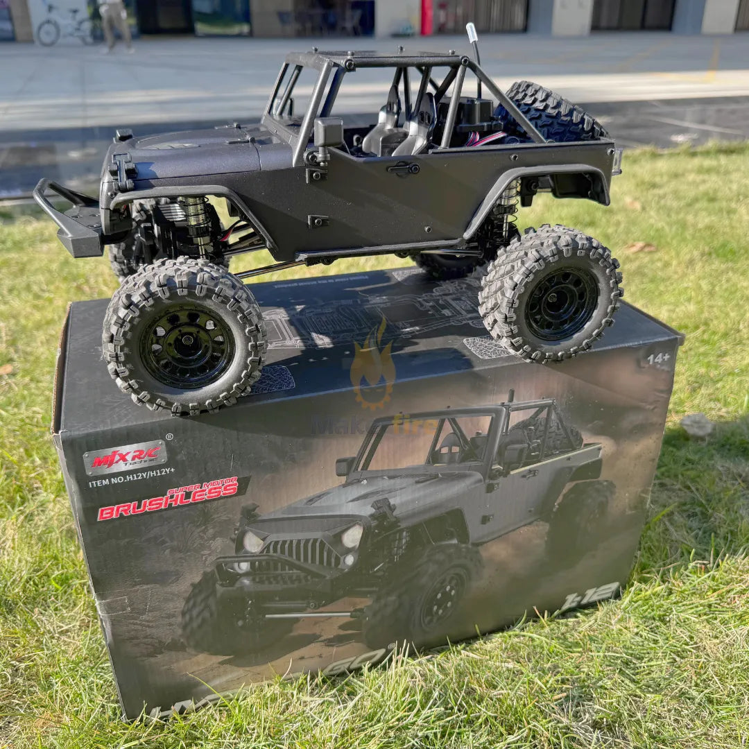 1/12 Scale RC Car High-Torque 3650 Brushless BLDC Motor Aluminum Shell, Black