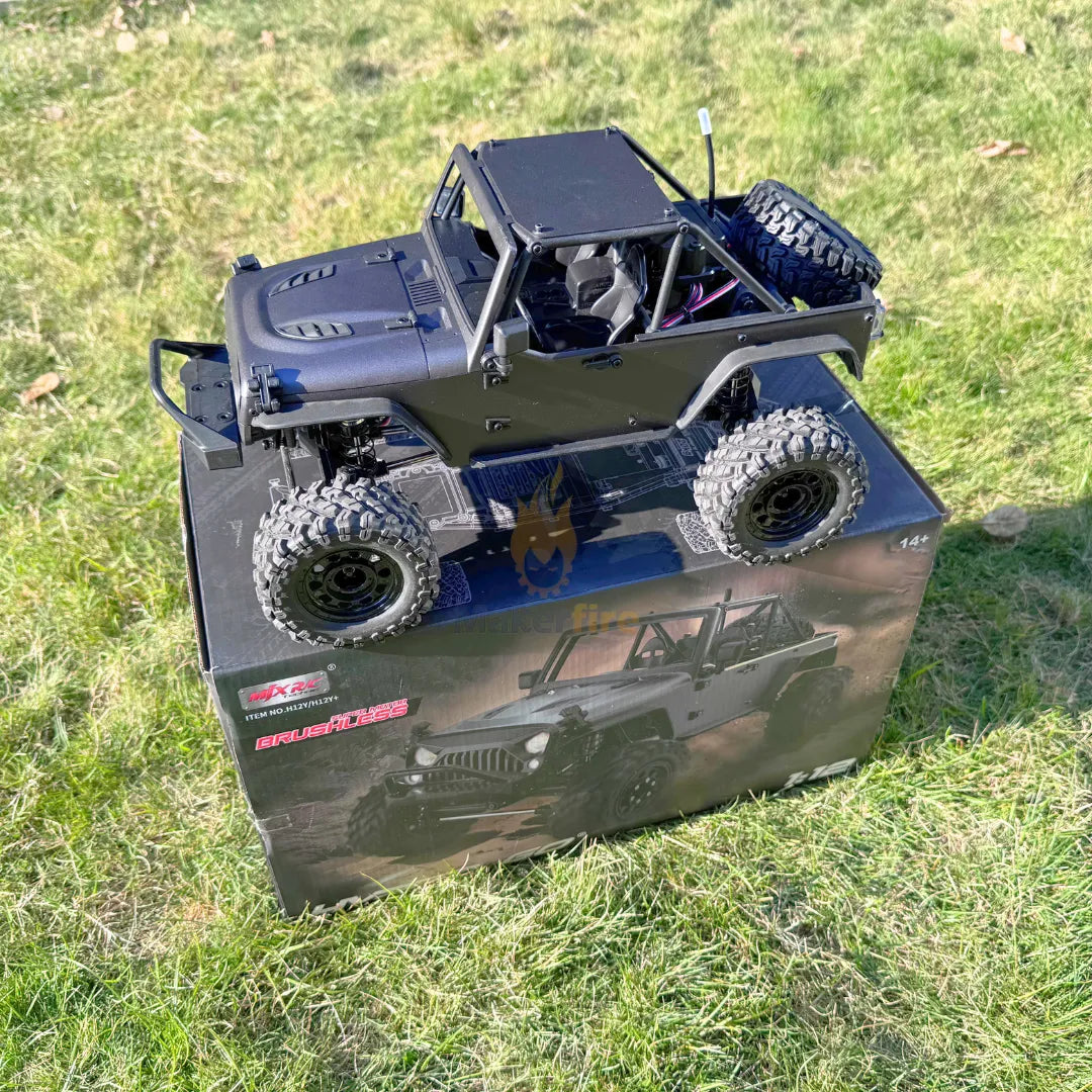 1/12 Scale RC Car High-Torque 3650 Brushless BLDC Motor Aluminum Shell, Black