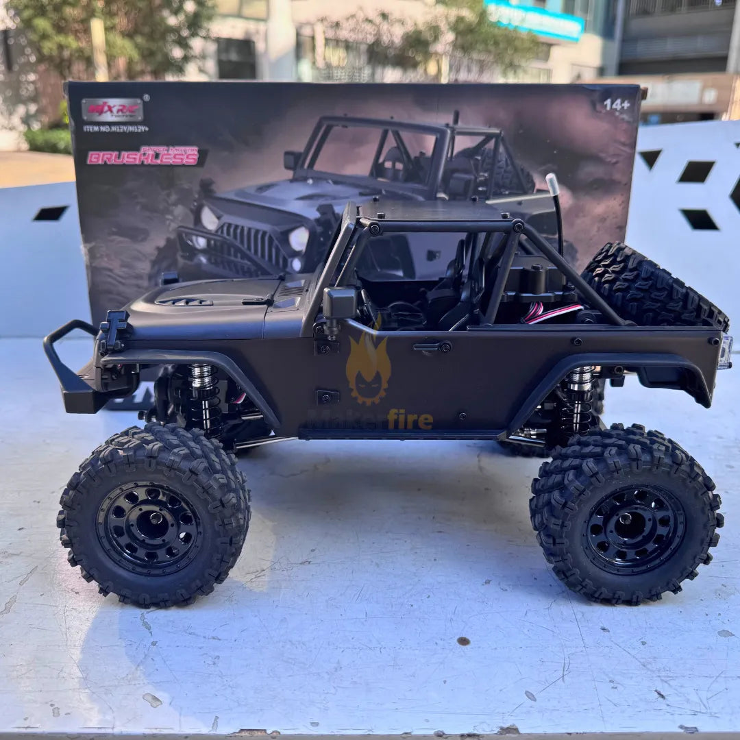 1/12 Scale RC Car High-Torque 3650 Brushless BLDC Motor Aluminum Shell, Black