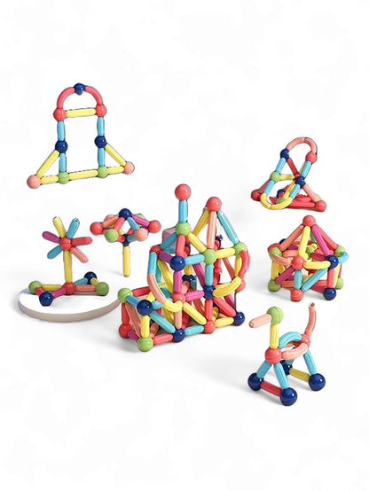 Magnetic Sticks Balls Sets 3D Construction Building Blocks Toys 80 Pcs (NX.L-J-16)