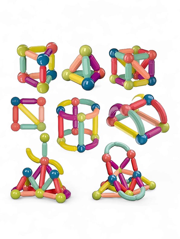 Magnetic Sticks Balls Sets 3D Construction Building Blocks Toys 80 Pcs (NX.L-J-16)
