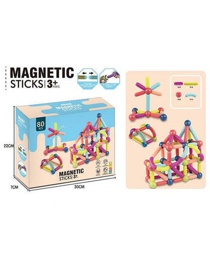 Magnetic Building Sticks Blocks Toys 80 Pcs (NXL-10)