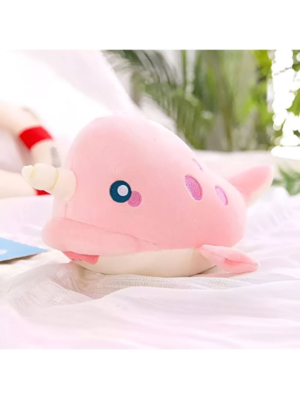 Pink - Unicorn Whale - Super Soft Unicorn Fish Whale Plush Soft Toy for Kids Baby Boys Girls 7 inch - MS14580.