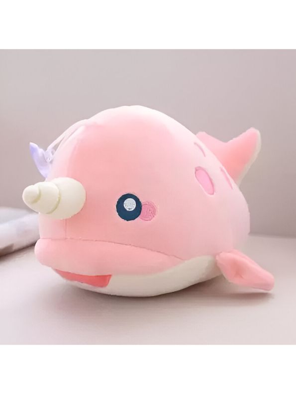 Pink - Unicorn Whale - Super Soft Unicorn Fish Whale Plush Soft Toy for Kids Baby Boys Girls 7 inch - MS14580.