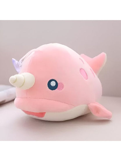 Pink - Unicorn Whale - Super Soft Unicorn Fish Whale Plush Soft Toy for Kids Baby Boys Girls 7 inch - MS14580.
