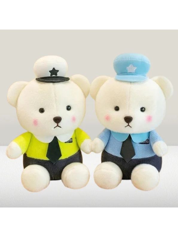 Green - Police Officer Teddy Bear – Soft, Plush & Huggable Toy for All Ages 8 inch - MS103210.