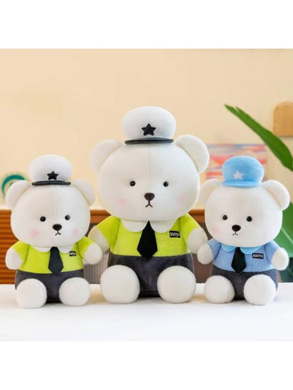 Blue - Police Officer Teddy Bear – Soft, Plush & Huggable Toy for All Ages 8 inch - MS13210.