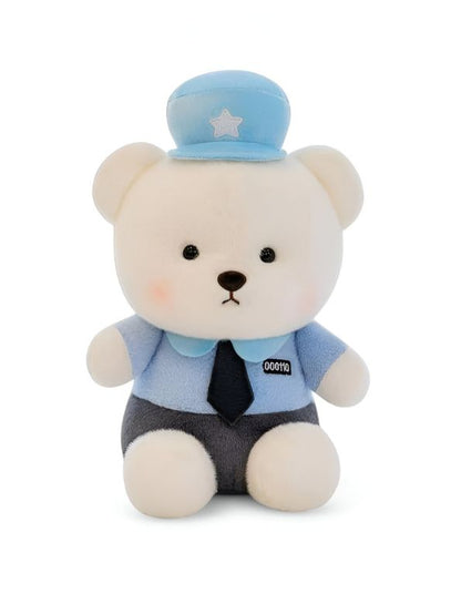 Blue - Police Officer Teddy Bear – Soft, Plush & Huggable Toy for All Ages 8 inch - MS13210.