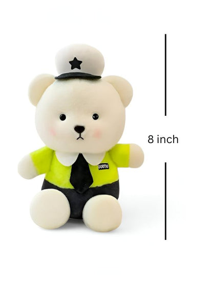 Green - Police Officer Teddy Bear – Soft, Plush & Huggable Toy for All Ages 8 inch - MS103210.