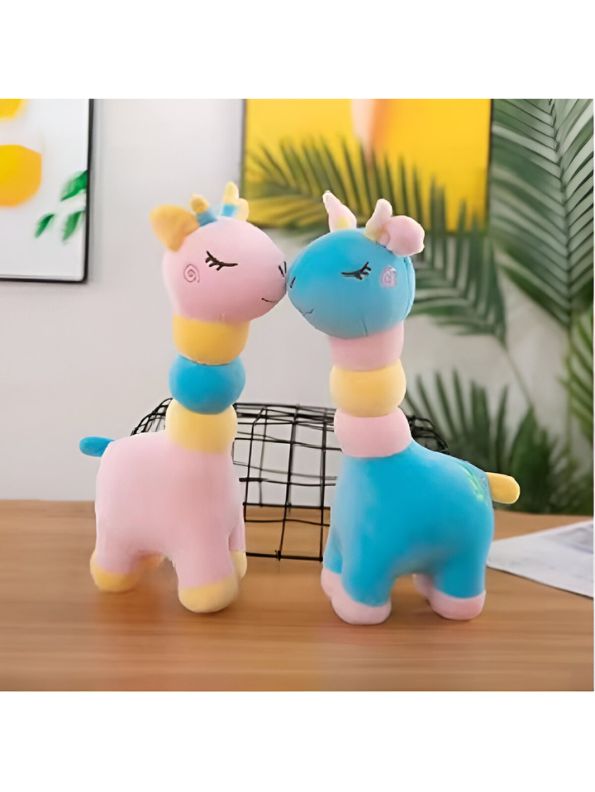 Pink - Rainbow Giraffe Plush Toy – Soft & Huggable Stuffed Animal for Kids & Home Décor 8 inch MS14519.