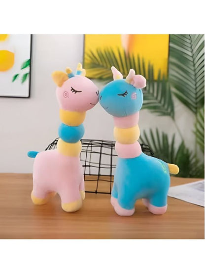 Pink - Rainbow Giraffe Plush Toy – Soft & Huggable Stuffed Animal for Kids & Home Décor 8 inch MS14519.