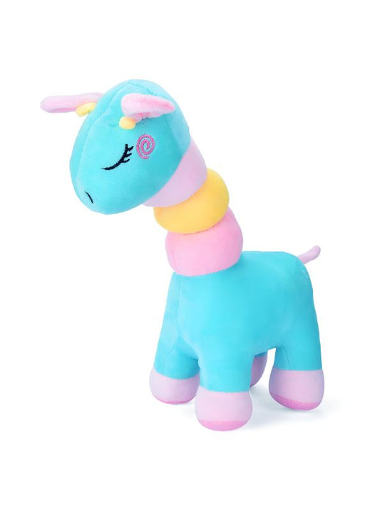 Blue - Rainbow Giraffe Plush Toy – Soft & Huggable Stuffed Animal for Kids & Home Décor 8 inch MS14519.