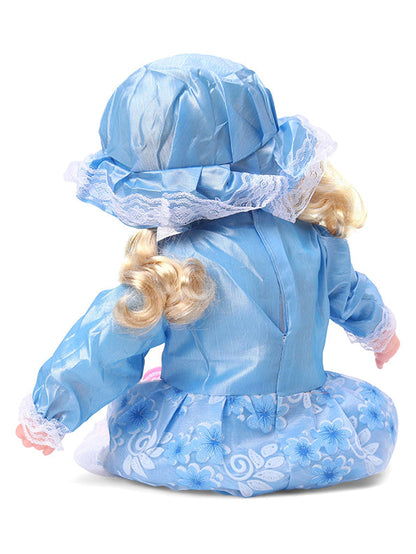 Soft Baby Doll for Girls - Princess Style with Long Hair & Realistic Open Eyes - Blue (L-8) | Adorable Barbie-Inspired Doll Toy