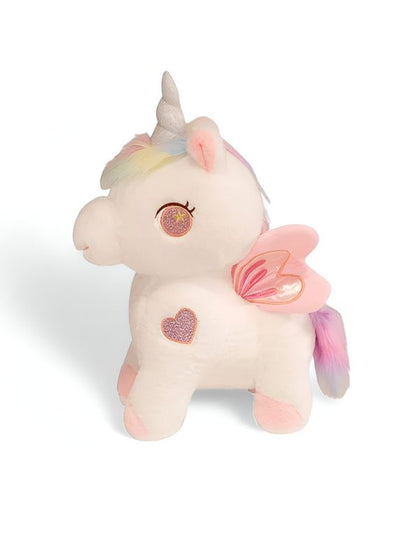 Pink - Soft Unicorn Flying Horse Plush Toy – Adorable & Cuddly Stuffed Animal Gift - MS14563.