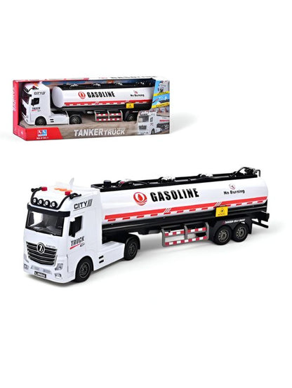 Tanker Truck Gasoline Toy for Kids – Realistic Fuel Transport Truck | Friction Powered, Durable Design - LMI8194.