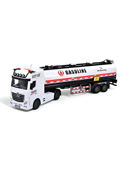 Tanker Truck Gasoline Toy for Kids – Realistic Fuel Transport Truck | Friction Powered, Durable Design - LMI8194.