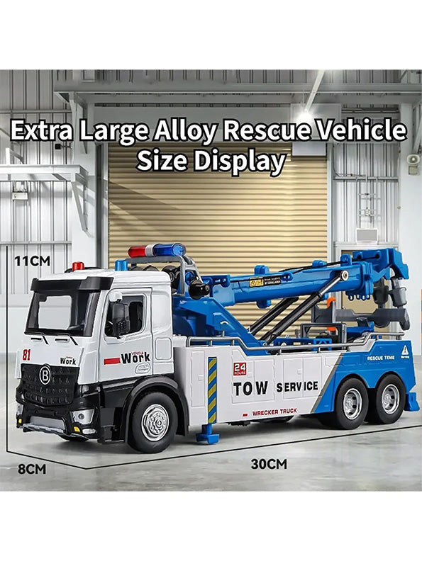 Tow Service Truck Die-Cast Model 1:24 Scale For Kids - Durable & Realistic Play | NX-O-24