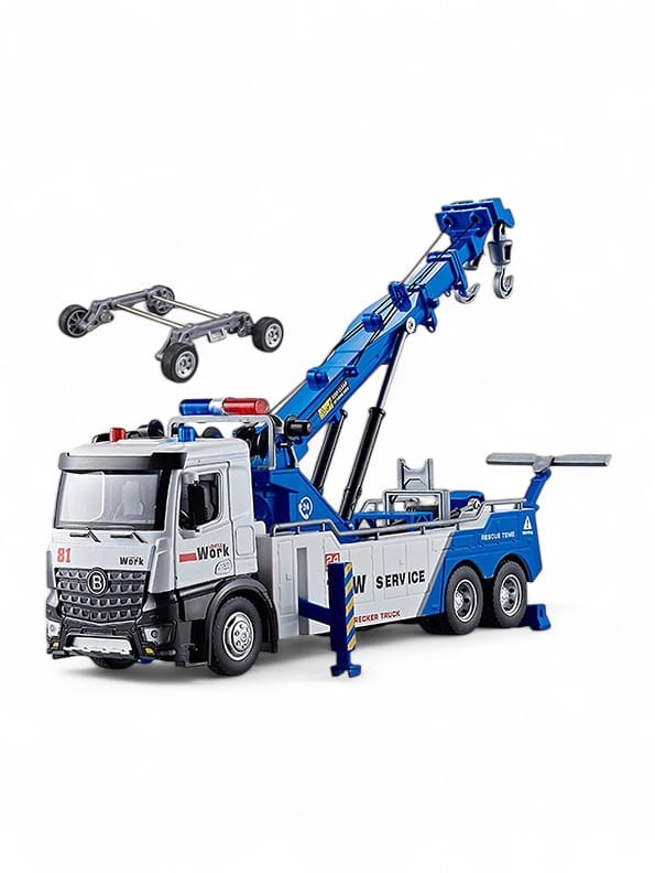 Tow Service Truck Die-Cast Model 1:24 Scale For Kids - Durable & Realistic Play | NX-O-24