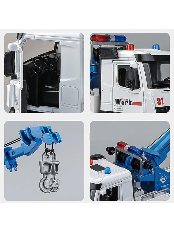 Tow Service Truck Die-Cast Model 1:24 Scale For Kids - Durable & Realistic Play | NX-O-24